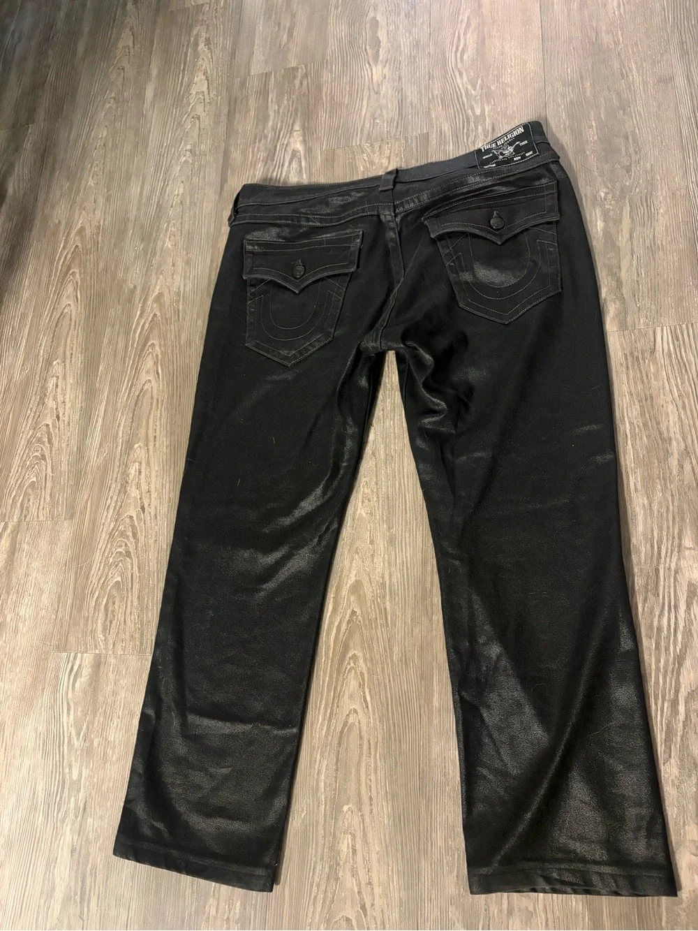 True Religion Men's Black Straight Jeans
